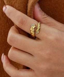 MILK MONEY - DropShip New Arrivals Snake Wrap Pavé Ring