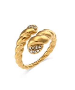 MILK MONEY - DropShip New Arrivals Snake Wrap Pavé Ring