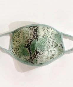 Honey Me Snakeskin Print Protective Face Mask W/ Filter Pocket