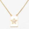 Nakamol New Arrivals Star Pavé Dog Tag Charm Necklace