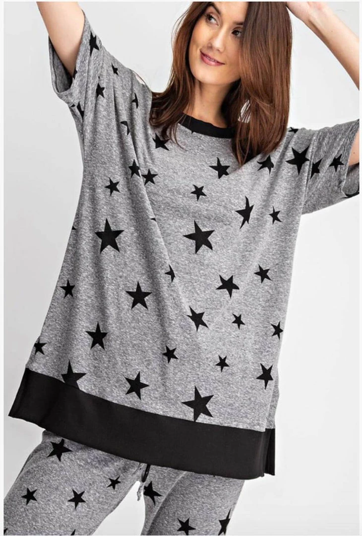 Rae Mode New Arrivals Star Print Oversized Lounge Top 1 Rae Mode New Arrivals Star Print Oversized Lounge Top