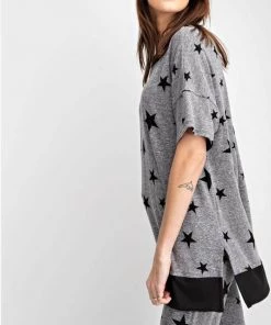 Rae Mode New Arrivals Star Print Oversized Lounge Top
