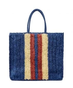 MILK MONEY - DropShip New Arrivals Striped Straw Tote Bag 11 MILK MONEY - DropShip New Arrivals Striped Straw Tote Bag