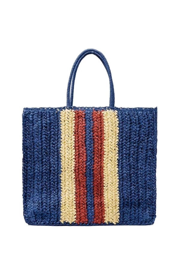 MILK MONEY - DropShip New Arrivals Striped Straw Tote Bag 5 MILK MONEY - DropShip New Arrivals Striped Straw Tote Bag