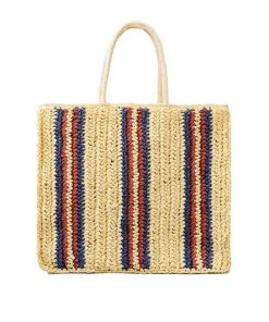 MILK MONEY - DropShip New Arrivals Striped Straw Tote Bag 13 MILK MONEY - DropShip New Arrivals Striped Straw Tote Bag