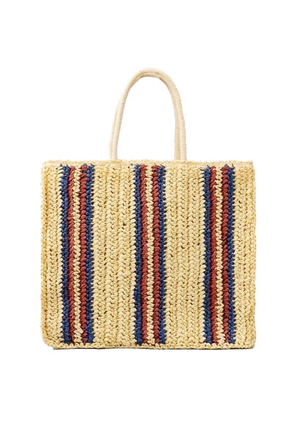 MILK MONEY - DropShip New Arrivals Striped Straw Tote Bag 7 MILK MONEY - DropShip New Arrivals Striped Straw Tote Bag