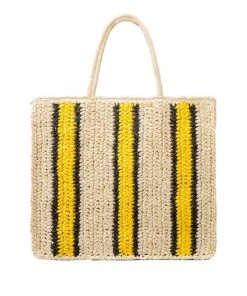 MILK MONEY - DropShip New Arrivals Striped Straw Tote Bag