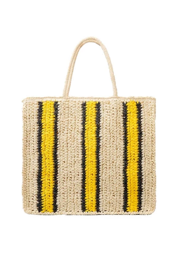 MILK MONEY - DropShip New Arrivals Striped Straw Tote Bag 1 MILK MONEY - DropShip New Arrivals Striped Straw Tote Bag