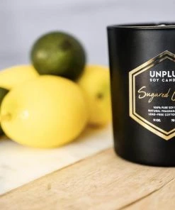 Unplug Soy Candles Sugared Citrus Midnight Collection Soy Candles