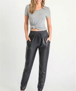 First Love Suki Leather Joggers