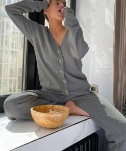 MILK MONEY - DropShip Sundays Cardigan Tracksuit Loungewear Set Clothing