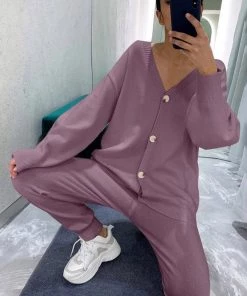 MILK MONEY - DropShip Sundays Cardigan Tracksuit Loungewear Set Clothing