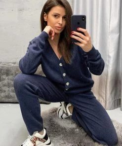 MILK MONEY - DropShip Sundays Cardigan Tracksuit Loungewear Set Clothing