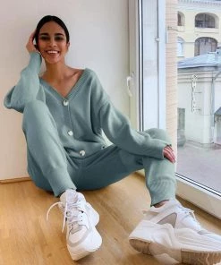 MILK MONEY - DropShip Sundays Cardigan Tracksuit Loungewear Set Clothing