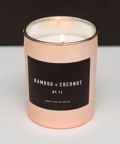 New Arrivals Sweet Water Decor Bamboo Coconut Soy Candle