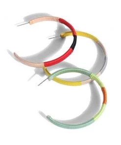 MILK MONEY Accessories Sylvie Thread Wrapped Hoop Earrings