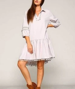 Trendology Inc New Arrivals Tassel Flared Casual Tunic Dress 6 Trendology Inc New Arrivals Tassel Flared Casual Tunic Dress