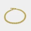 OMG Blings Thin Textured Cuban Chain Bracelet