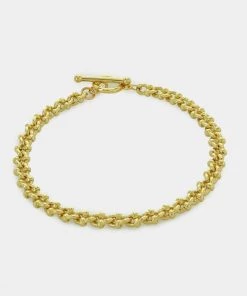OMG Blings Thin Textured Cuban Chain Bracelet