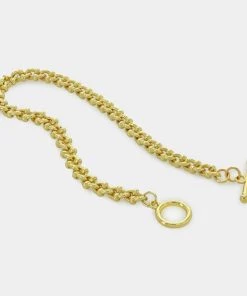 OMG Blings Thin Textured Cuban Chain Bracelet