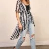 Timing New Arrivals Tie Dye Kimono Cover Up