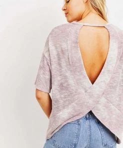 Cherish New Arrivals Tie Dye Open Back Knit Top