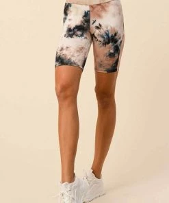 Heart & Hips New Arrivals Tie Dyed Biker Shorts