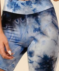 Heart & Hips New Arrivals Tie Dyed Biker Shorts