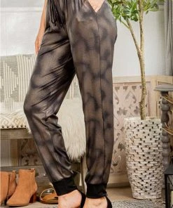 Heimish Tie Dyed Faux Leather Jogger