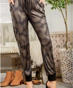 Heimish Tie Dyed Faux Leather Jogger