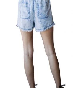 Veveret New Arrivals Tie Waist Acid Washed Tencel Shorts 12 Veveret New Arrivals Tie Waist Acid Washed Tencel Shorts