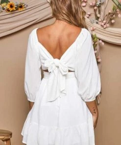 Peach Love New Arrivals Tiered Hem Woven Skater Dress