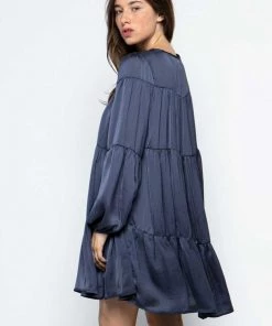 &MERCI Ruffled Long Sleeve Baby Doll Dress New Arrivals