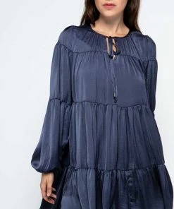 &MERCI Ruffled Long Sleeve Baby Doll Dress New Arrivals