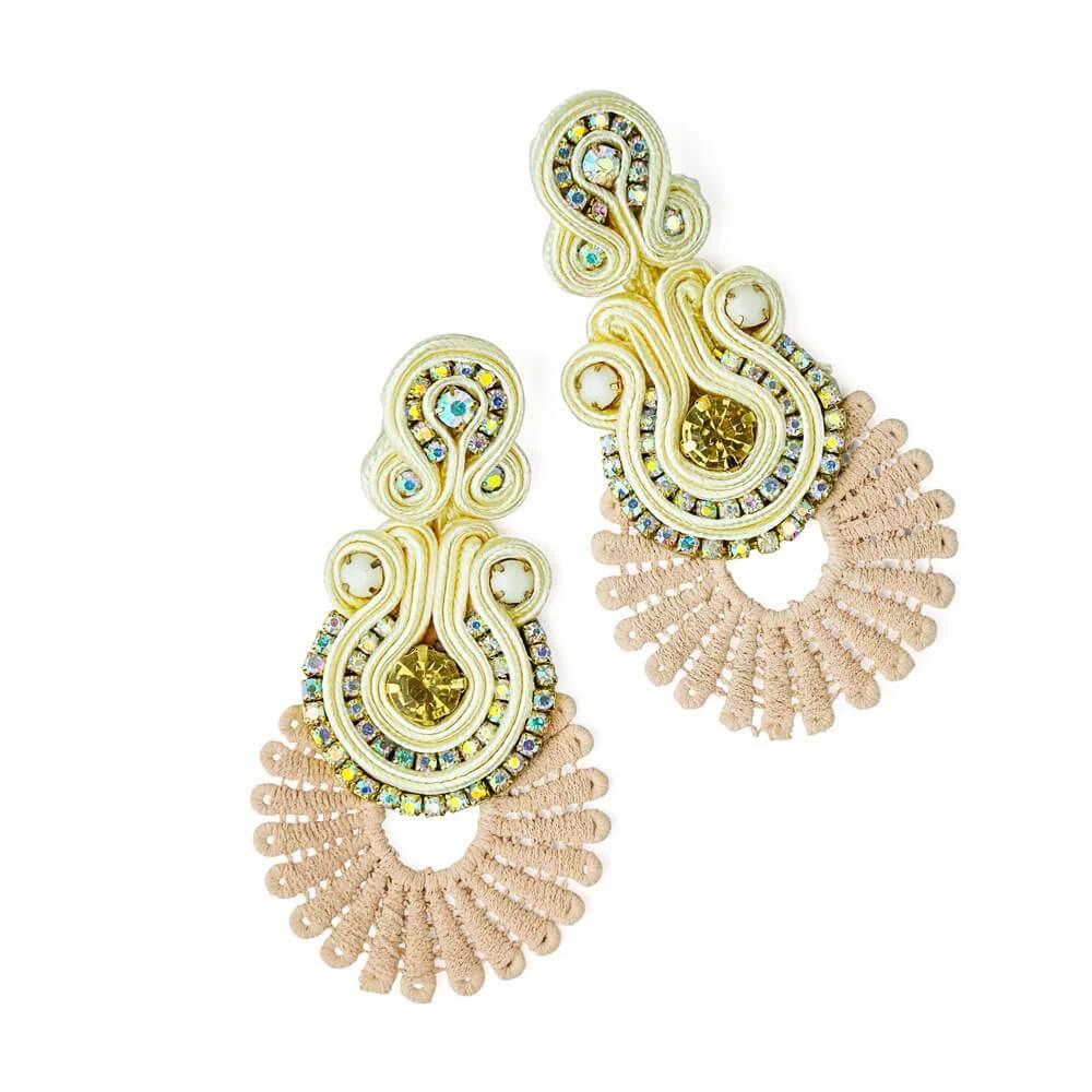 Treasure Jewels Fan Royal Earrings 1 Treasure Jewels Fan Royal Earrings
