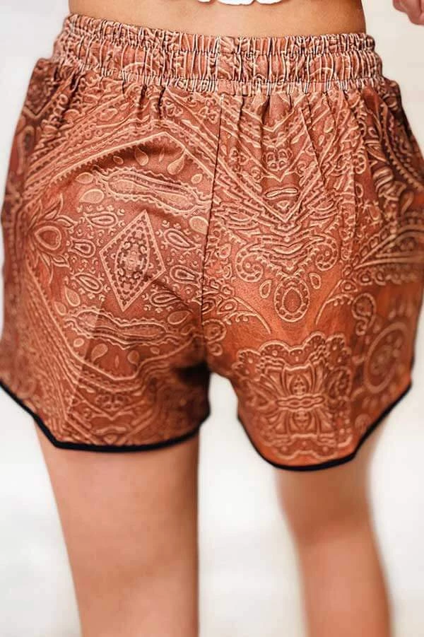Shiying Fashion New Arrivals Tribal Print Drawstring Mid Waist Shorts 2 Shiying Fashion New Arrivals Tribal Print Drawstring Mid Waist Shorts