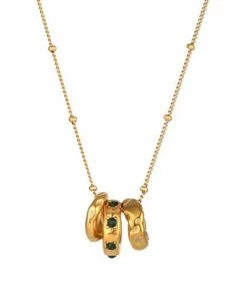 MILK MONEY - DropShip New Arrivals Triple Charm Circle Necklace
