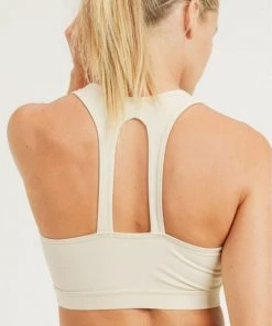 Mono B Twin Straps Racerback Sports Bra New Arrivals