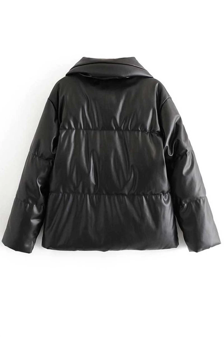 MILK MONEY - DropShip New Arrivals Vegan Leather Puffer Jacket 8 MILK MONEY - DropShip New Arrivals Vegan Leather Puffer Jacket