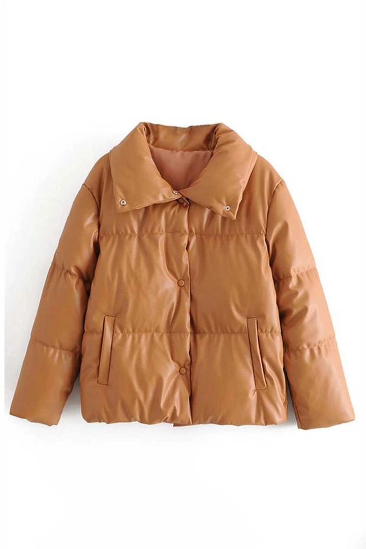 MILK MONEY - DropShip New Arrivals Vegan Leather Puffer Jacket 1 MILK MONEY - DropShip New Arrivals Vegan Leather Puffer Jacket