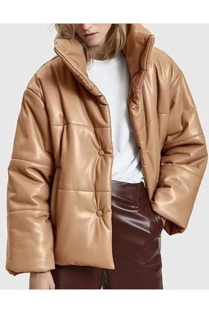 MILK MONEY - DropShip New Arrivals Vegan Leather Puffer Jacket 9 MILK MONEY - DropShip New Arrivals Vegan Leather Puffer Jacket