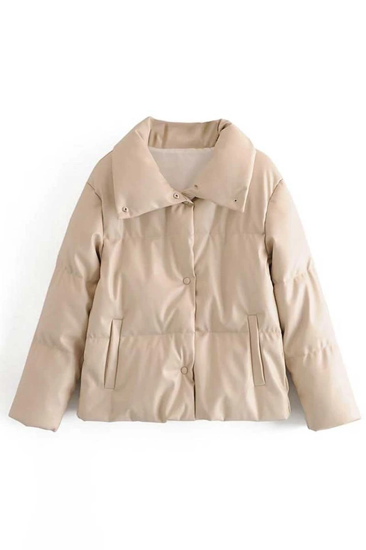 MILK MONEY - DropShip New Arrivals Vegan Leather Puffer Jacket 3 MILK MONEY - DropShip New Arrivals Vegan Leather Puffer Jacket