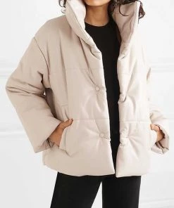 MILK MONEY - DropShip New Arrivals Vegan Leather Puffer Jacket