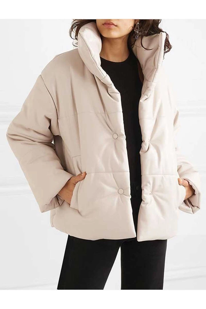 MILK MONEY - DropShip New Arrivals Vegan Leather Puffer Jacket 2 MILK MONEY - DropShip New Arrivals Vegan Leather Puffer Jacket