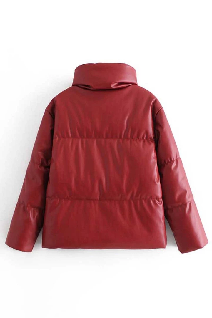 MILK MONEY - DropShip New Arrivals Vegan Leather Puffer Jacket 5 MILK MONEY - DropShip New Arrivals Vegan Leather Puffer Jacket