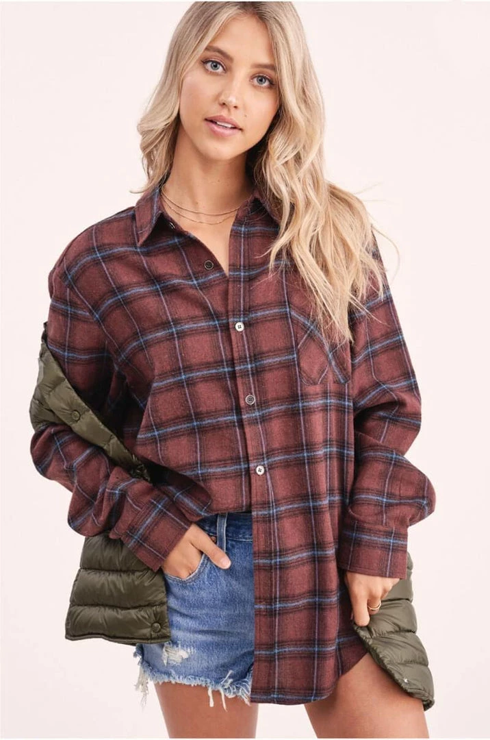 La Miel New Arrivals Wave Plaid Top 3 La Miel New Arrivals Wave Plaid Top