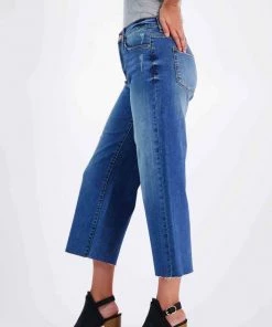 MILK MONEY Clothing Wide Leg Crop Jeans
