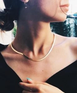 Nihao Classic Herringbone Chain Necklace New Arrivals