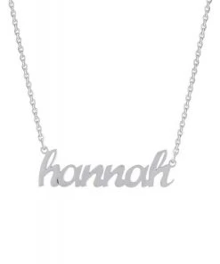 Athra Accessories Custom Script Nameplate Pendant Necklace