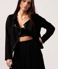 MILK MONEY Clothing Black Moto Jacket